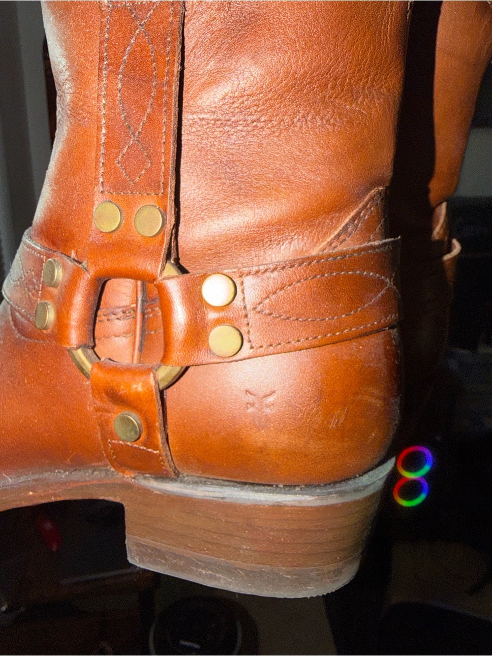Frye Women's Billy Short Harness Ankle Boot in Saddle Leather - Picture 7 of 7